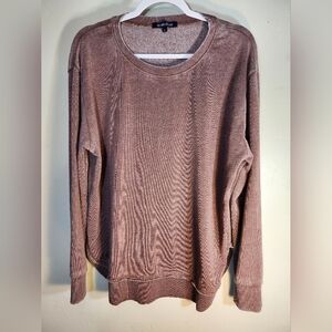 Ocean Drive Scoop Neck Rustic Distressed Cotton Blend Sz L